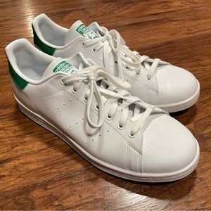 Adidas Stan Smiths. Size 12. Like new. Worn once. White/green